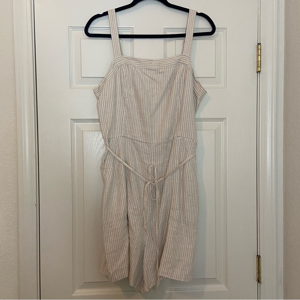 Old Navy Romper - Cream and White Striped